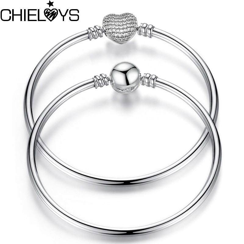 Original European Handmake Jewelry Charm Bracelets&Bangles Fit Gold,Silver Color Big Hole Bead Brand Bracelet Jewelry Pulseira