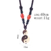 Original Handmade Tibetan Buddhist Tai Chi Pendant Neckalce Nature Stone Rope Chain Nut Pendant Necklace Buddhism Amulet Jewelry