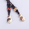 Original Handmade Tibetan Buddhist Tai Chi Pendant Neckalce Nature Stone Rope Chain Nut Pendant Necklace Buddhism Amulet Jewelry