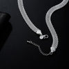 Original  925 Stamped silver fine Net chain necklaces for women jewelry party wedding engagement Couple gifts