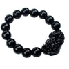 Original Natural Stone Beads Men's Bracelets Lucky Charm 10-16Mm Obsidian Bracelet Jewelry Men Women Bracelet Onyx Power Reiki
