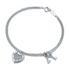 Original TIFF Sterling Silver 925 High Quality Charm Bracelet Engraved Inscription FOR Woman Original Model Production