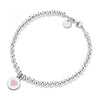 Original TIFF Sterling Silver 925 High Quality Charm Bracelet Engraved Inscription FOR Woman Original Model Production