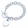 Original TIFF Sterling Silver 925 High Quality Charm Bracelet Engraved Inscription FOR Woman Original Model Production