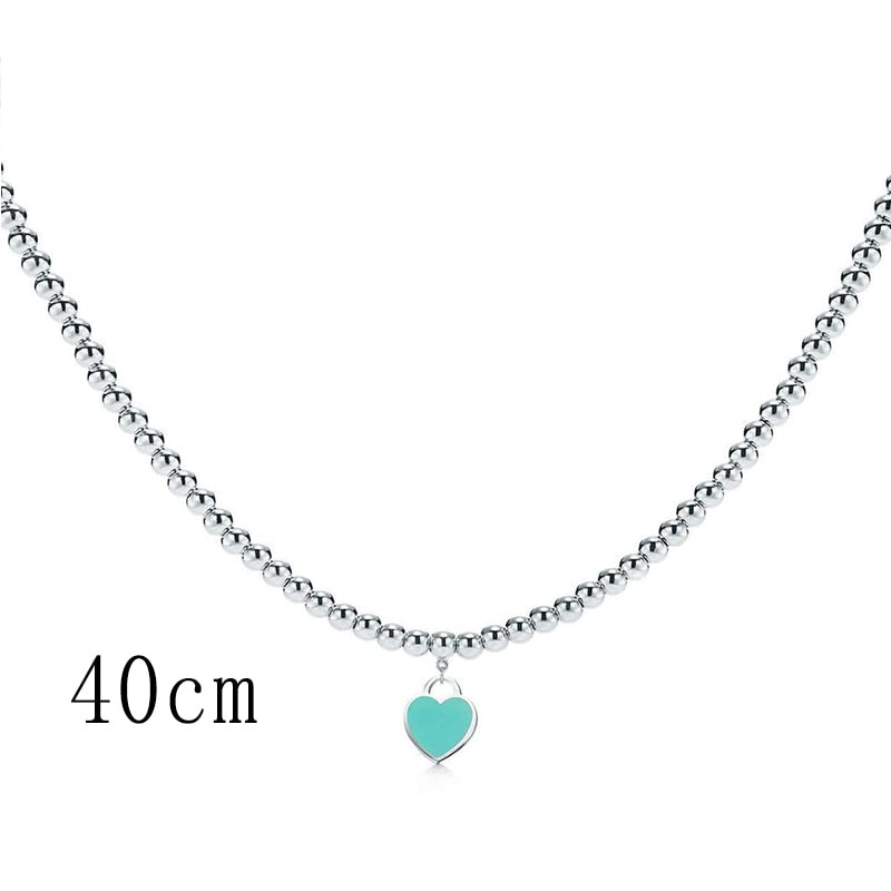 Original TIFF Sterling Silver 925 High Quality Charm Necklace FOR Woman Model Product High Version Copy Necklace