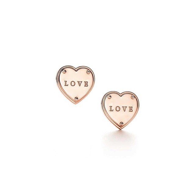 Original TIFF Sterling Silver 925 High Quality Charm Stud Earrings Engraved Inscription FOR Woman Original Model Production