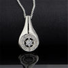 Original designer 925 Stamped silver crystal water drops pendant necklace for woman Party wedding engagement Jewelry