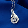 Original designer 925 Stamped silver crystal water drops pendant necklace for woman Party wedding engagement Jewelry