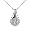 Original designer 925 Stamped silver crystal water drops pendant necklace for woman Party wedding engagement Jewelry