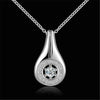 Original designer 925 Stamped silver crystal water drops pendant necklace for woman Party wedding engagement Jewelry