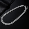 Original designer 925 sterling silver fine Net chain Bracelets necklaces for women party wedding engagement jewelry sets