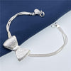 Original  designer 925 sterling silver charm Bowknot Bracelets for women party Wedding engagement Jewelry gifts