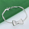 Original  designer 925 sterling silver charm Bowknot Bracelets for women party Wedding engagement Jewelry gifts