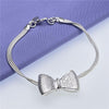 Original  designer 925 sterling silver charm Bowknot Bracelets for women party Wedding engagement Jewelry gifts