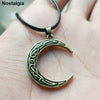 Ouija Crescent Moon Pendant Men Necklace Irish Knots Wicca Pagan Witchcraft Jwelry For Women