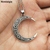 Ouija Crescent Moon Pendant Men Necklace Irish Knots Wicca Pagan Witchcraft Jwelry For Women