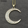Ouija Crescent Moon Pendant Men Necklace Irish Knots Wicca Pagan Witchcraft Jwelry For Women