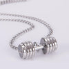 Oulai777 barbell pendant mens necklace stainless steel Fitness  sports style male accessories gift for mens fitness men