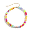 Outer banks acrylic beads necklace for women happy smile face choker necklace girls colorful ethnic bohemia summer jewelry 2021