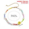Outer banks acrylic beads necklace for women happy smile face choker necklace girls colorful ethnic bohemia summer jewelry 2021