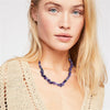 Outer banks natural crushed stone choker necklace rose purple crystal for women collar claviclenecklace bohemia summer