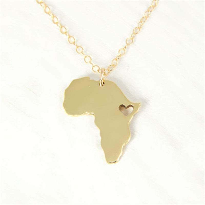 Outline-Africa-Map-With-Heart-Necklace-Country-of-South-African-Map-Necklace-Ethiopia-Ciondolo-Africa-Necklaces