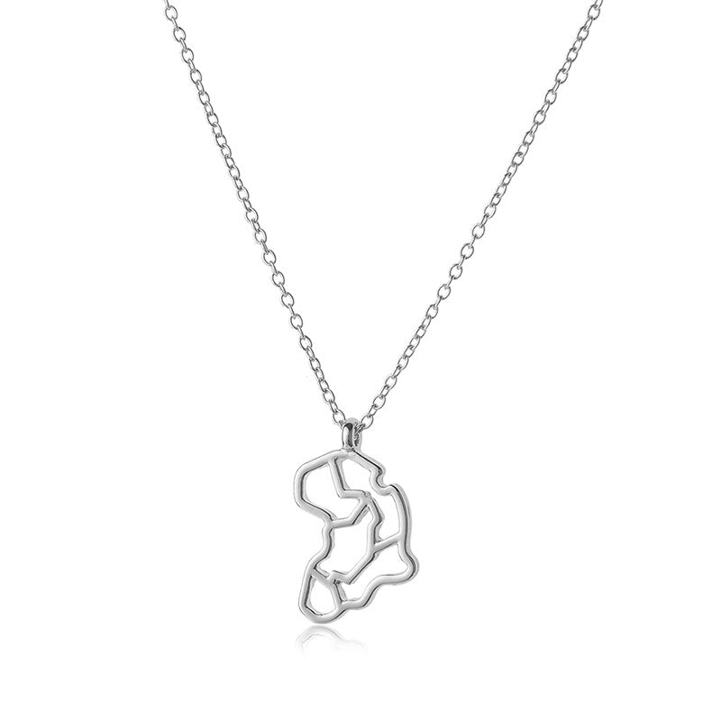 Outline Egypt Kenya Nigeria Ethiopia Country North East West Central South Africa Continent Division Map African Chain Necklaces