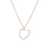 Outline Federal Republic of Nigeria Map Necklace Africa Country Nigerian Continent Pendant Chain for Women Geography Jewelry