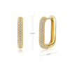 Oval Hoop Earrings For Women Luxury Zircon Stainless Steel Earrings 2023 Trend Summer Couple Wedding Jewelry boucles d'oreilles