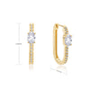 Oval Hoop Earrings For Women Luxury Zircon Stainless Steel Earrings 2023 Trend Summer Couple Wedding Jewelry boucles d'oreilles