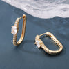 Oval Hoop Earrings For Women Luxury Zircon Stainless Steel Earrings 2023 Trend Summer Couple Wedding Jewelry boucles d'oreilles