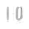 Oval Hoop Earrings For Women Luxury Zircon Stainless Steel Earrings 2023 Trend Summer Couple Wedding Jewelry boucles d'oreilles