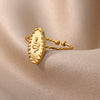 Oval Snake Rings for Women Open Adjustable Gold Plated Stainless Steel Ring Vintage Punk Gothic Animal Aesthetic Jewelry anillos