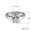 Oval Stone Inlaid Women's Ring Bohemian Crystal Wedding Wedding Accessories Party Jewelry Size 6-10