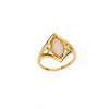 Oval White Opal Rings for Women Stainless Steel Gold Color Finger Ring Irregular Wedding Couple Aesthetic anillos mujer