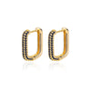 Oval Zircon Hoop Earrings for Women Gold Plated Stainless Steel Earring 2023  Trend Wedding Aesthetic Jewelry pendientes