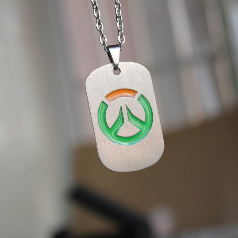 Overwatch necklace glowing Necklace Pendants Overwatch keyChain Fashion Jewelry Pendant glow in the dark women men necklace
