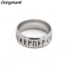 P1808 Punk Fashion Style Antique Retro Male Jewelry Viking Ring Female Black Amulet Vintage Norse Rune Rings For Women