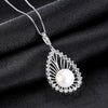 100% Real 925 Sterling Silver Link Chain Necklaces for Women Pearl Pendant Necklace Fine Jewelry Cute Gifts