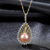 100% Real 925 Sterling Silver Link Chain Necklaces for Women Pearl Pendant Necklace Fine Jewelry Cute Gifts