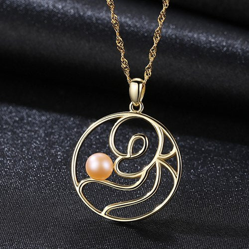 Brand 2020 White Pink Pearl Necklace Pendant 925 Silver Women Necklace Jewelry Factory Wholesale Mother Gift