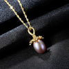 Brand 925 Sterling Silver Elegant Fashion Necklace Natural Big Pearls Pendant For Women Party Accessories