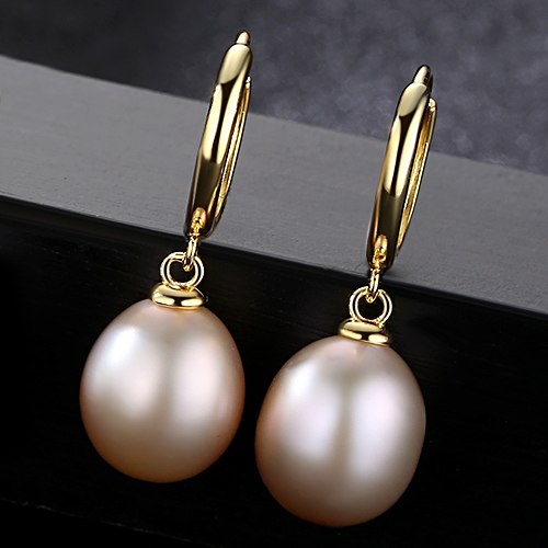 PAG&MAG Brand 925 Sterling Silver Jewelry Clip on Earrings for Women 10-11mm Rice Pearl Clip Earrings Wholesale Gift Box Free
