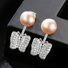 Brand Butterfly 925 Sterling Silver Stud Earrings with Natural Pearl Fine Jewelry Women Earring Silver Factory Wholesale