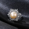 Brand Charms Pearl Rings With CZ Fine Jewellry For Women 2020 New Resizable Real 925 Sterling Silver Jewelry Gift Box