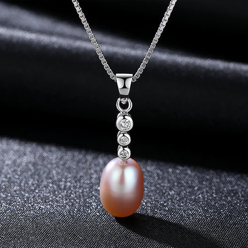 Brand Classic 925 Sterling Silver Chain Pearl Necklace Women Lucky Jewelry Factory Wholesale Fine Jewelry for Girls