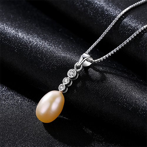 Brand Classic 925 Sterling Silver Chain Pearl Necklace Women Lucky Jewelry Factory Wholesale Fine Jewelry for Girls