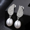 Brand Classic Authent 925 Sterling Silver the Angel of Love Flying Wings Stud Earrings For Women Wedding Fine Jewelry
