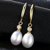 Brand Classic Fine Jewelry Natural Pearl S925 Silver Jewelry Drop Earrings for Daily Wear Women Gift