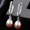 Brand Classic Style Natural 8-9mm Drop Pearl Clip Earrings for Women 925 Silver Clip on Earrings Wholesale